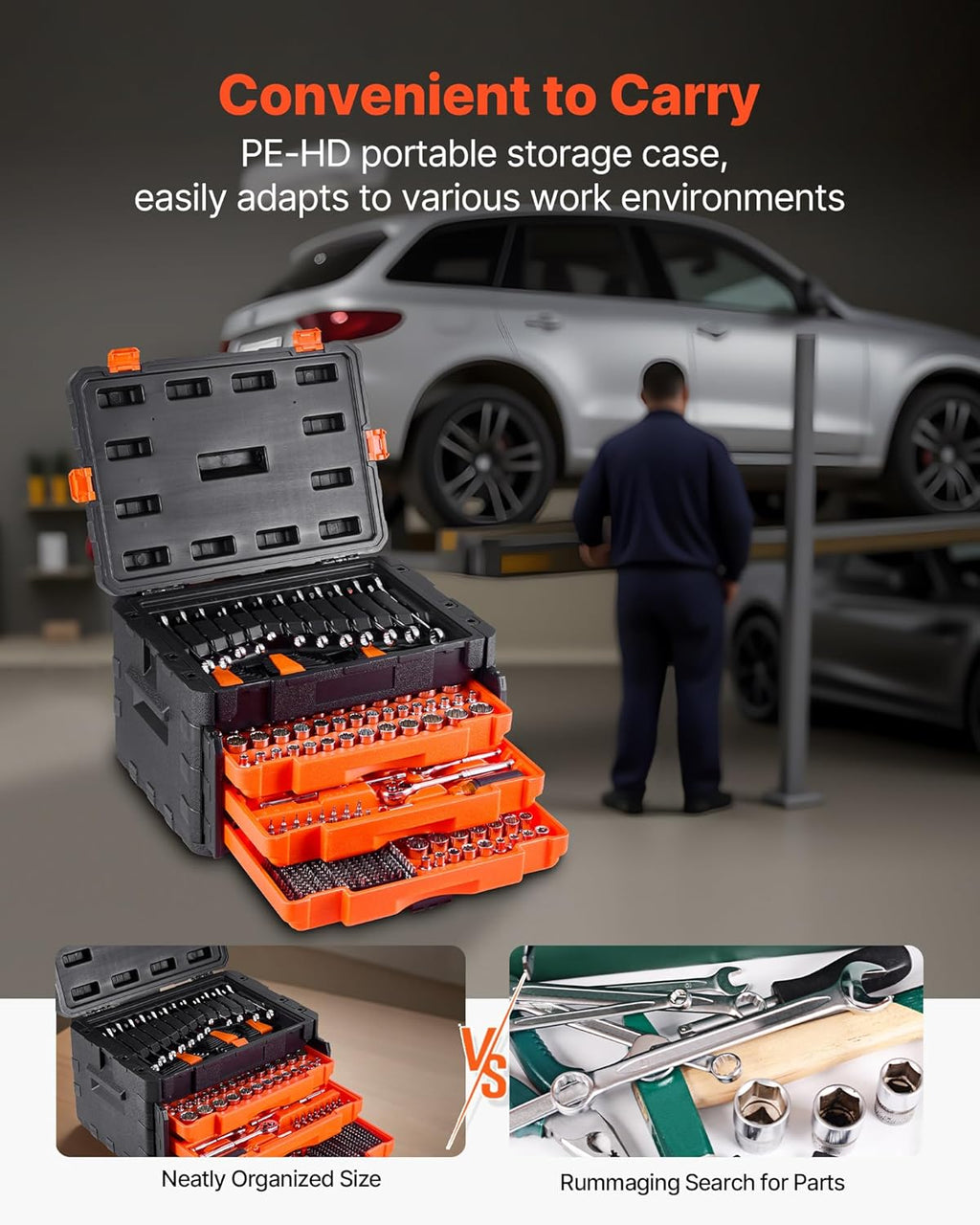 VEVOR 450-Piece Mechanics Tool & Socket Set - gallery 5