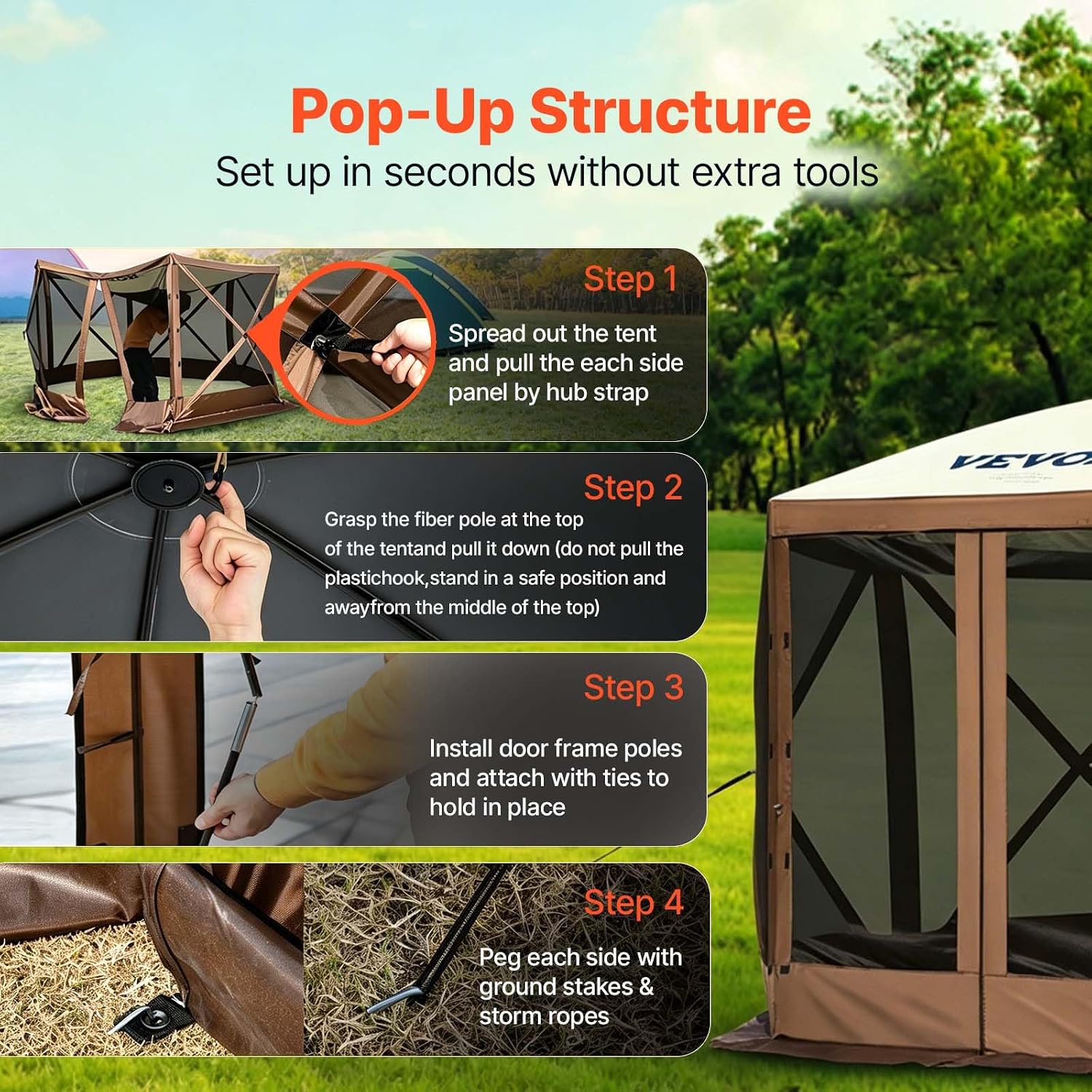 VEVOR 12 x 12 ft pop-up gazebo exact gallery 05