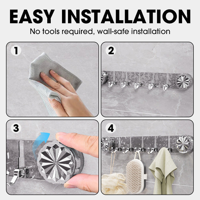 Multipurpose Foldable Wall-Mounted Hooks Organizer - gallery 7
